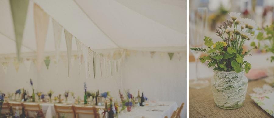 The wedding marquee at Penmaen house