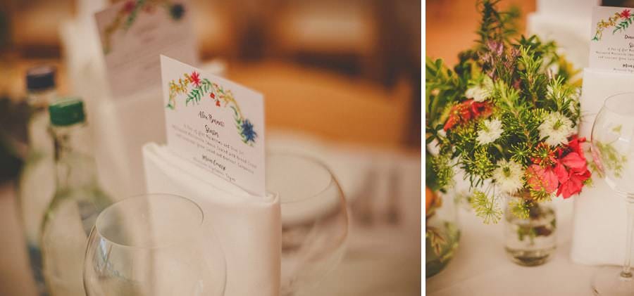 The wedding table at Brook farm