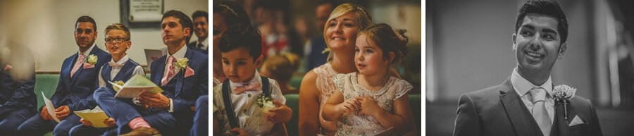 The guests listen to the wedding ceremony