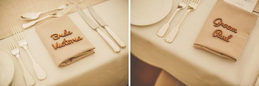The wedding table in the marquee at Voewood