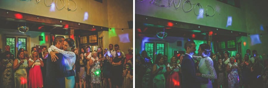 The bride and grooms first dance at Voewood