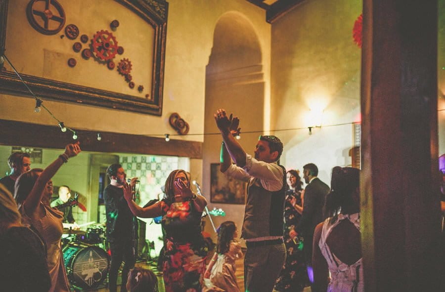 The wedding party on the dancefloor