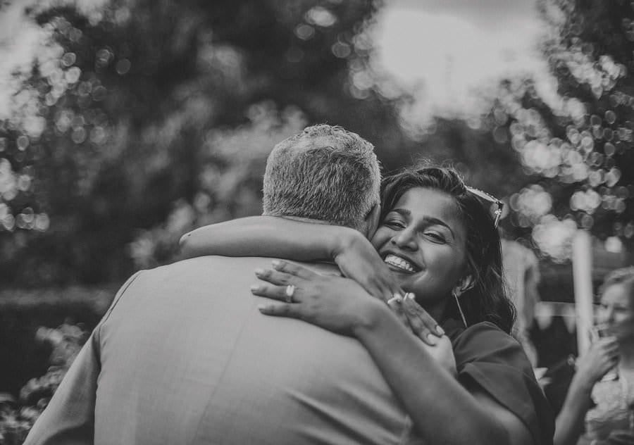 Family members greet each other