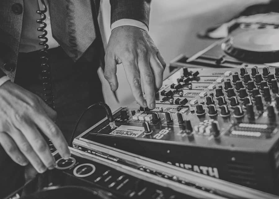 The DJ at Sharpham Park