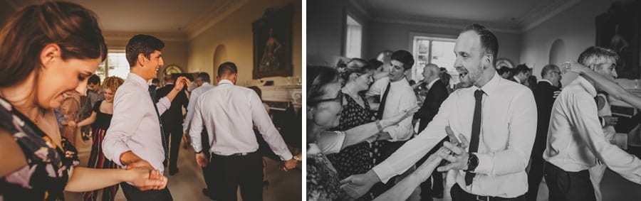 Wedding guests on the dance floor