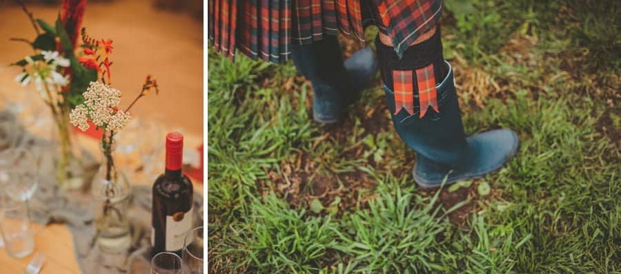A Scottish mans kilt and sock emblem