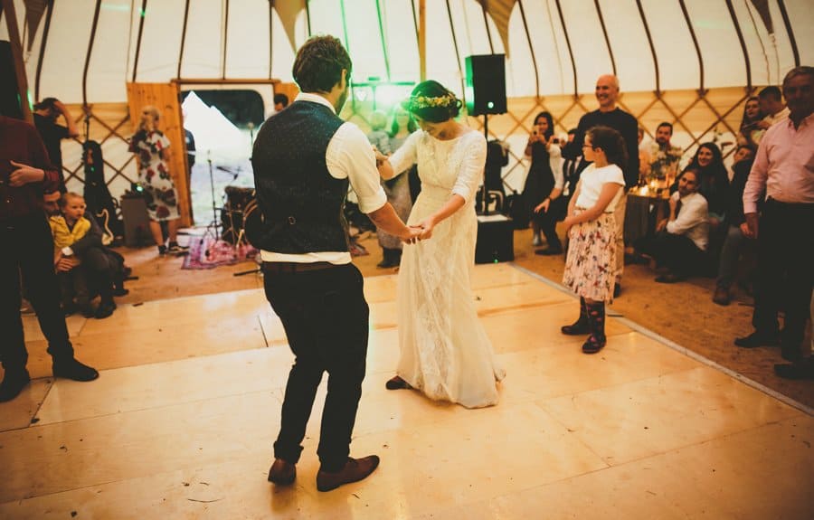 The bride and groom's first dance