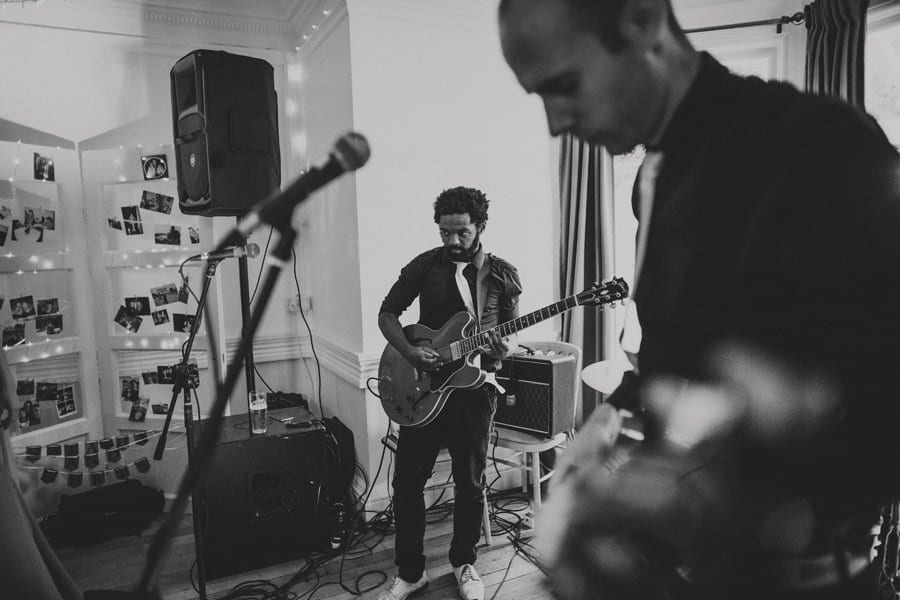 The band start to play at Barley Wood house