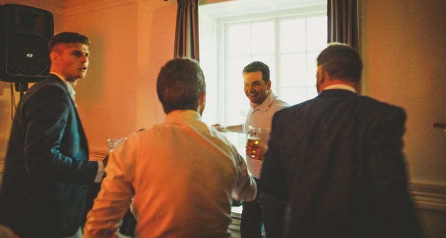 Wedding guests dancing at Barley Wood house