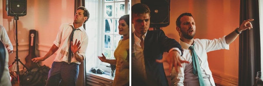 Wedding guests on the dance floor