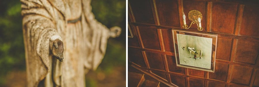 A painting at hanging from the wall