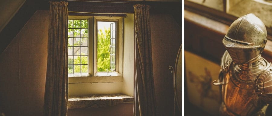 The window in one of the bedrooms at Abbey House Gardens