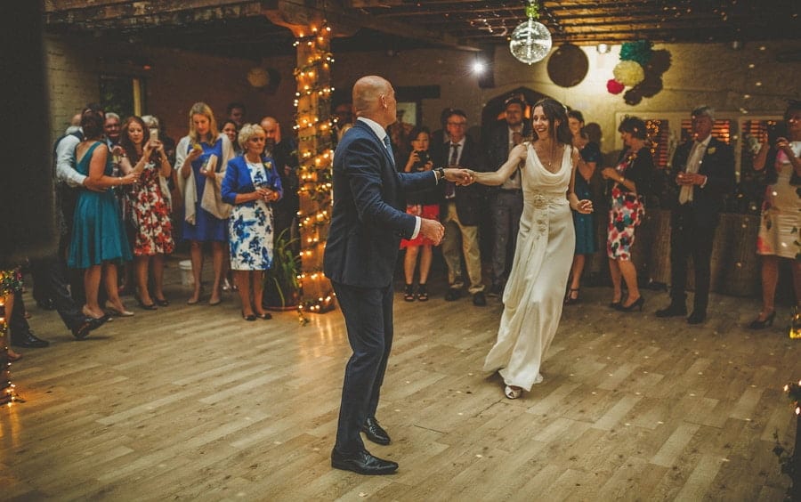 The bride and groom's first dance at Abbey House Gardens