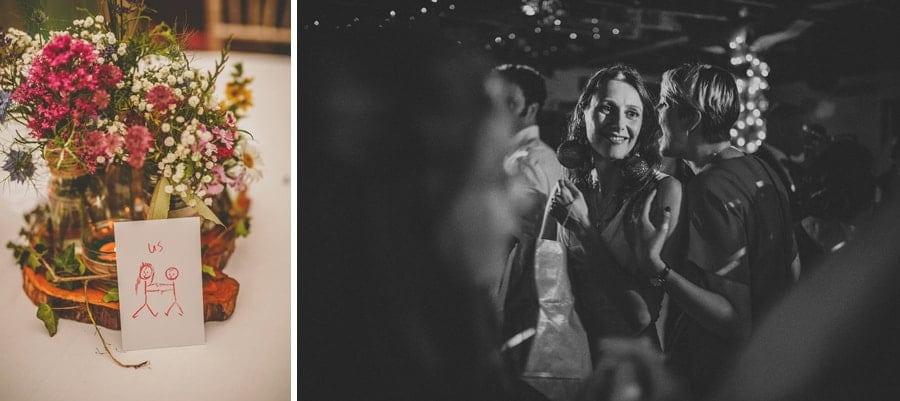 The bride dancing with friends and family on the dancefloor