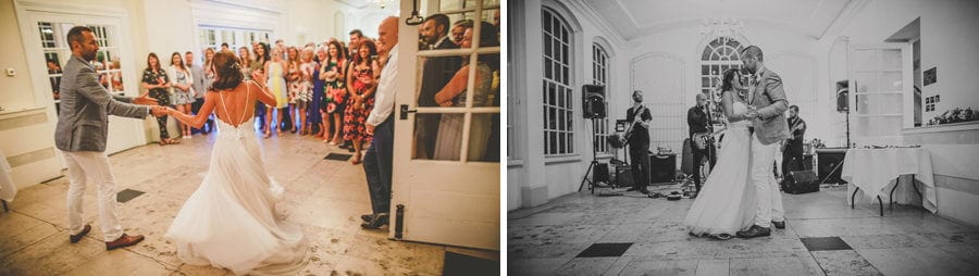The bride and groom perform their first dance in Clifton