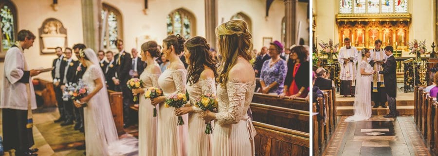 The wedding ceremony begins