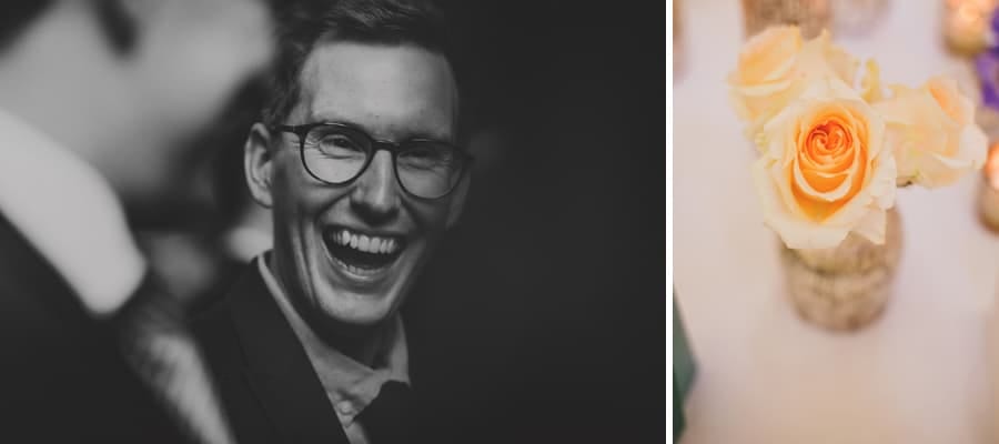 A man laughs as he talks to the groom at Fulham Palace