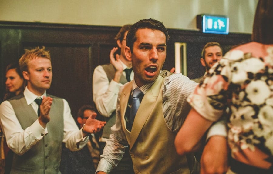 An usher dancing with his wife on the dancefloor at Fulham Palace