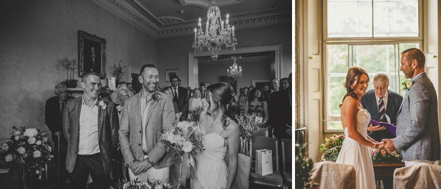 The wedding ceremony at Goldney Hall