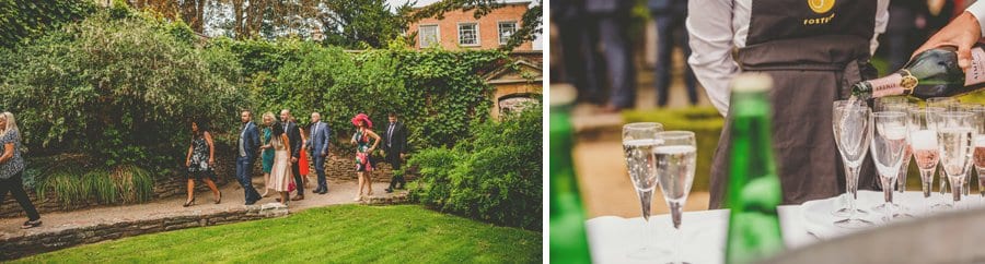 Wedding guests arrive at Goldney Hall in Clifton