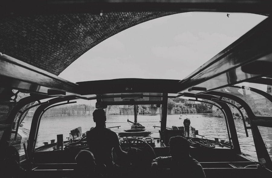 The wedding boat departs Bristol docks