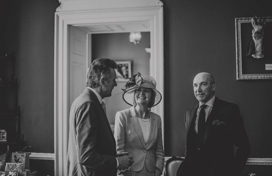 Wedding guests arrive at Kings Weston House in Bristol