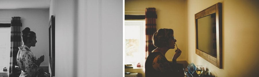 Little Quarme wedding photographer 0011 | somerset-wedding-photographer Bridesmaids getting ready in the cottage
