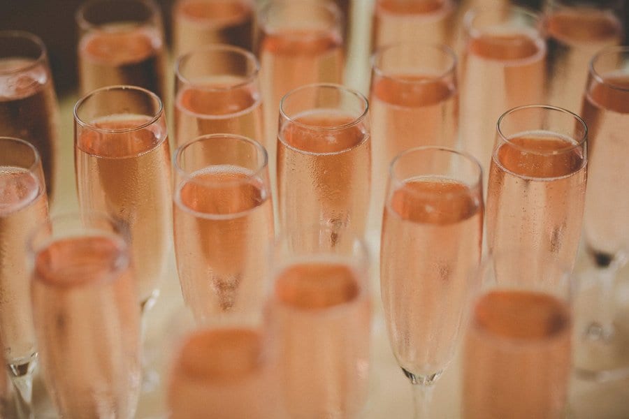 Little Quarme wedding photographer 0042 | somerset-wedding-photographer Flutes of champagne on a tray