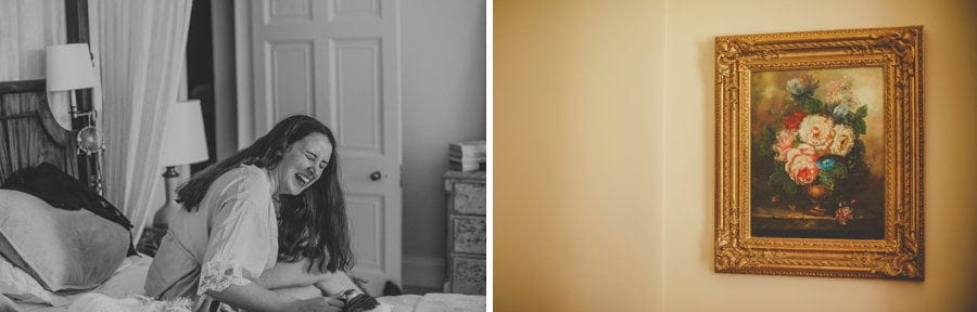 An oil painting hangs from a wall in the house at Matara Centre