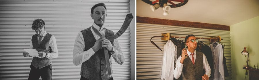 Ushers getting ready at Over Barn