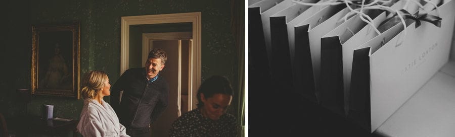 The brides uncle arrives in the Master bedroom at Stubton Hall