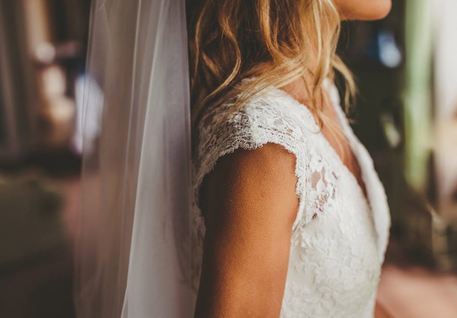 The brides dress at Stubton Hall