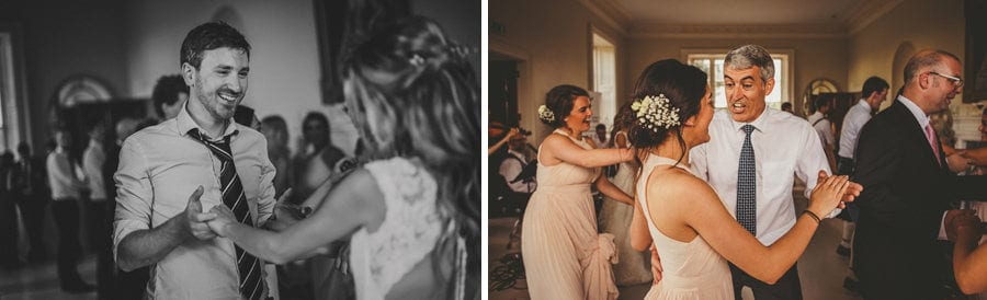 Wedding guests dancing at Stubton Hall