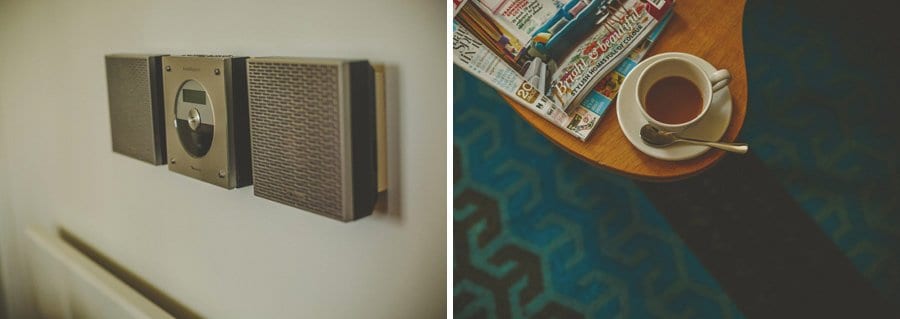 A cup of coffee on the edge of the table in at bedroom at Cowley Manor