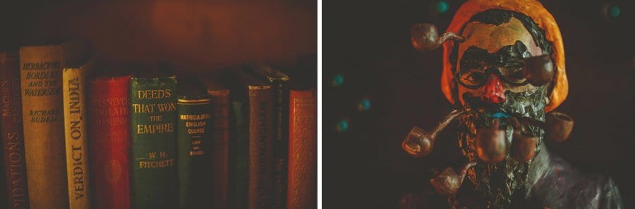 Books on a wooden shelf at Cowley Manor