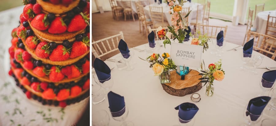 The wedding cake and table
