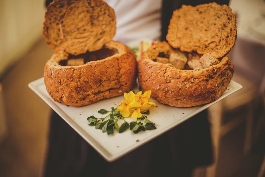 Wedding food on a plate