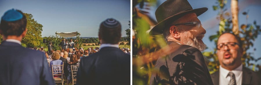 The outdoor wedding ceremony begins