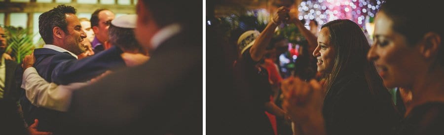 Wedding guests dance with the bride and groom at Micklefield Hall