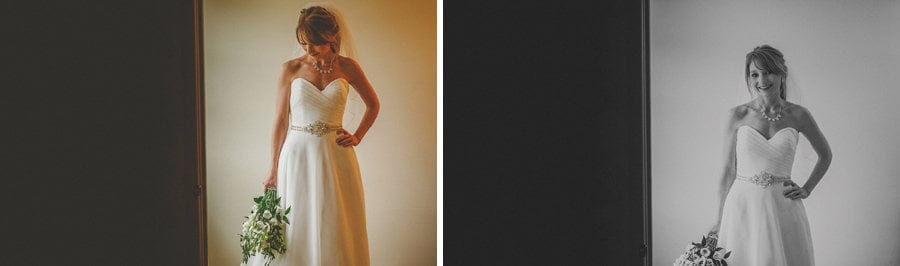 The bride poses for photographs at Sopley Mill