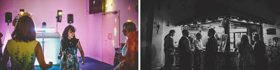 Wedding guests dancing on the dancefloor at Yarlington barn