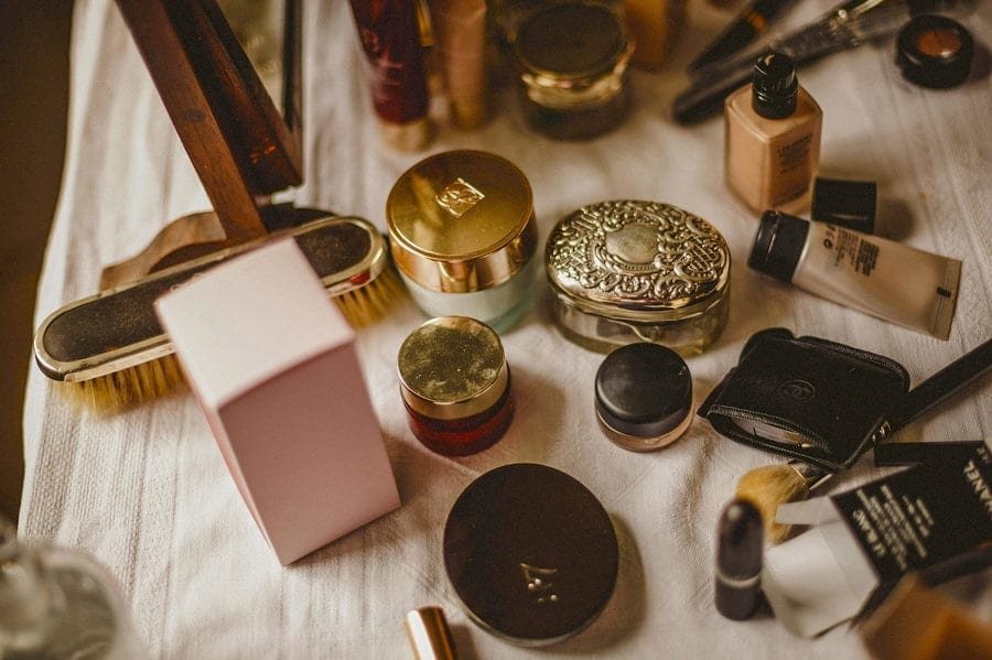 Make up on the dresser