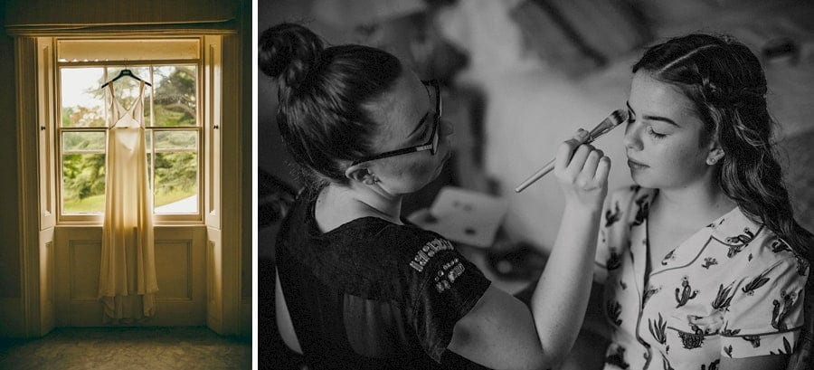 The wedding dress at Wilderness reserve hangs in the hallway