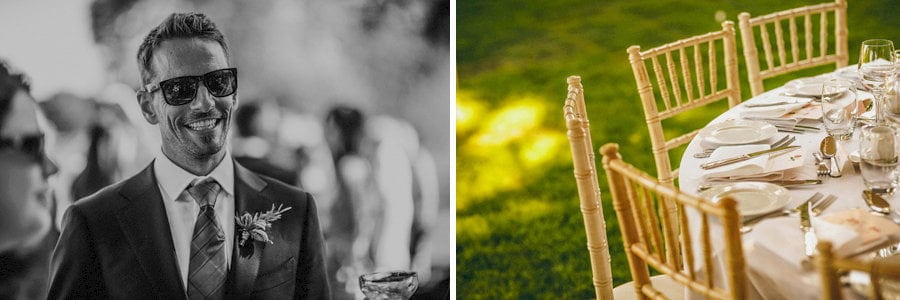 The wedding table at Wilderness Reserve