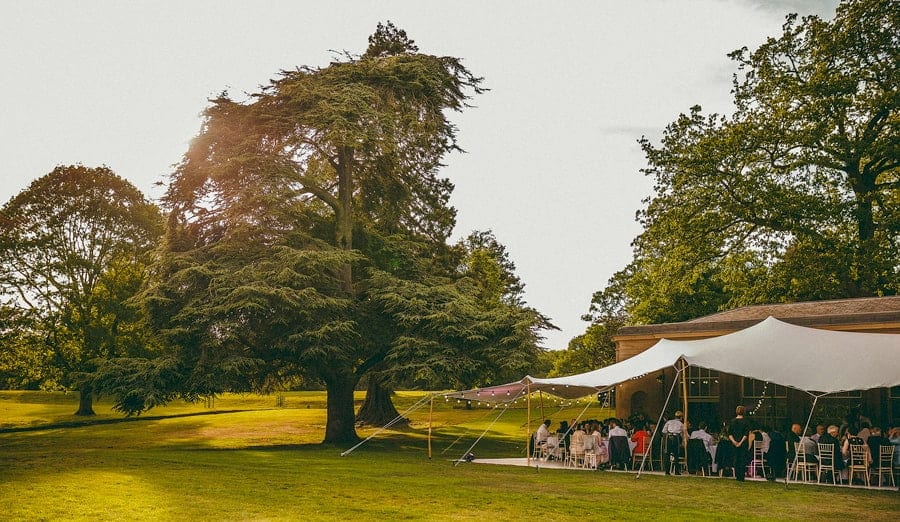 The wedding marquee at the Wilderness Reserve