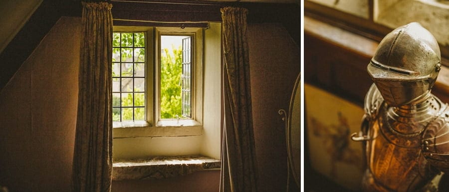 The window in one of the bedrooms at Abbey House Gardens
