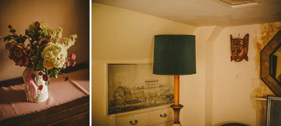 A corner of the bedroom at Abbey House Gardens