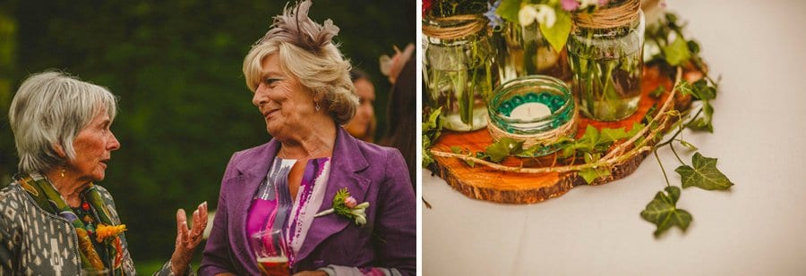 Two ladies talking to each other in the gardens at Abbey House