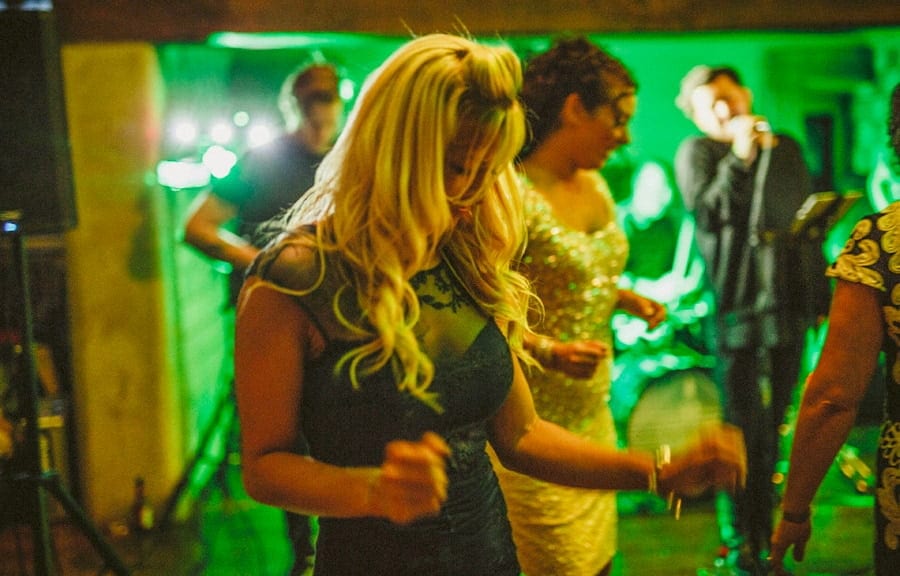 A lady dances on the dancefloor