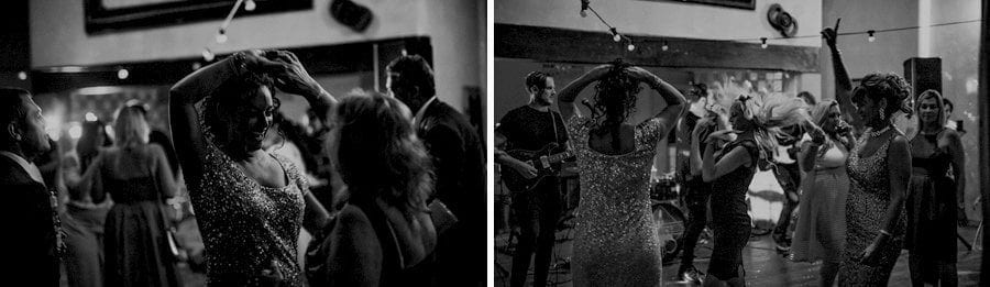 A lady dances with her friend on the dancefloor